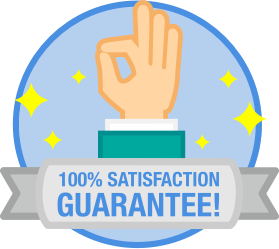 100% satisfaction guarantee!